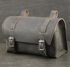 Vintage brown leather bike - brown,