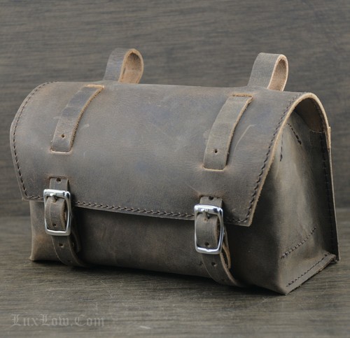 Vintage brown leather - brown, bike