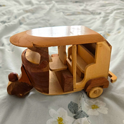 Wooden toy tuk - wooden, auto