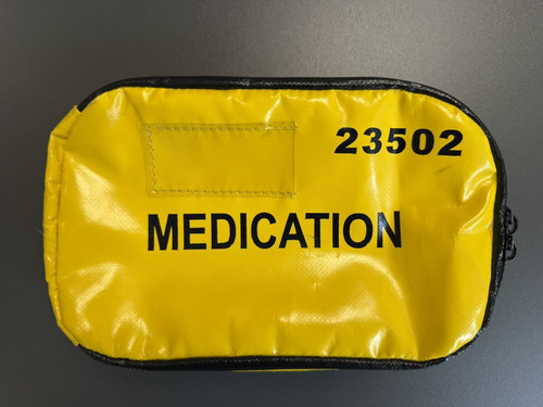 Yellow medication pouch - yellow,