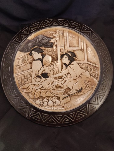 Bretby pottery japanese - japanese, scene