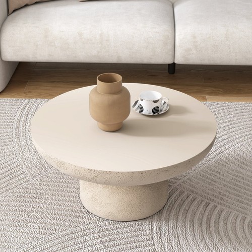 70cm round coffee table stone - round,