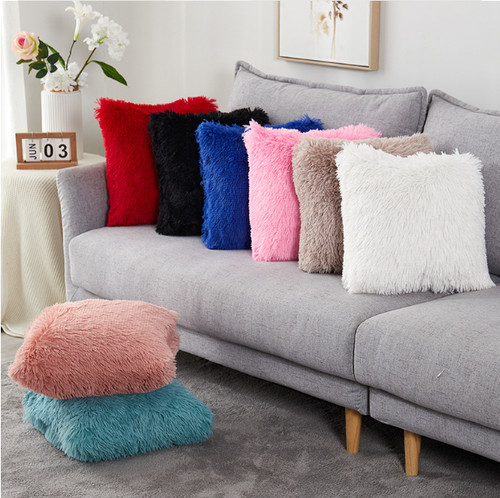 New faux fur cushion - new,