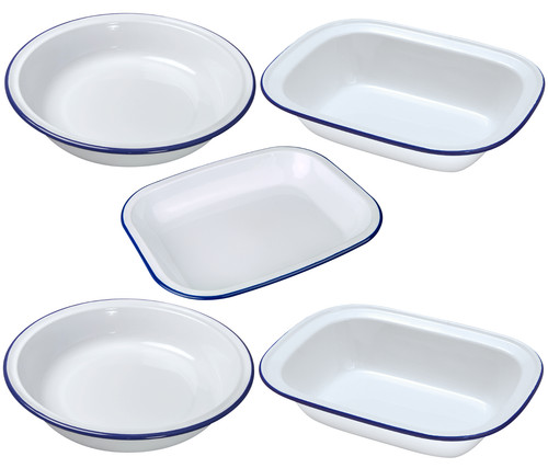 New white pie dish - white,
