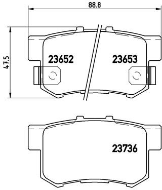 Brembo 039 brake pad - brembo, p