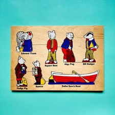 BUY NOW - Rupert Bear ? 1970s Vintage Original - Wooden Puzzle Jigsaw 