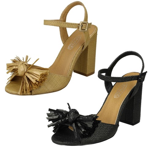 Ladies spot chunky heel - chunky,