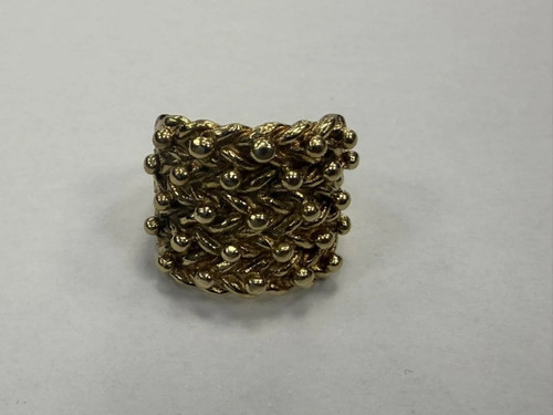 9ct yellow gold keeper ring - 9ct,