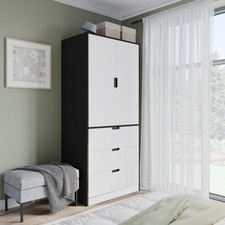 2 Door Modern Wardrobe with 3
