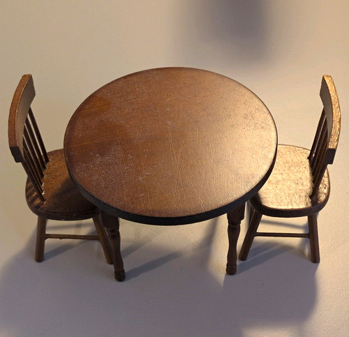 Wooden dollhouse dining - dining, room