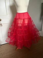 Red net petticoat lindyhop rockabilly 12-14