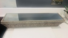 Antique Vintage Art deco Ornate Mirrored Floating Wall Shelf Display Unit
