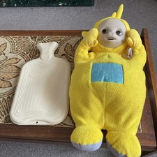 Vintage Teletubbies Laa-Laa Cbeebies Plush Soft Hot Water PJs Bottle Cover 1996