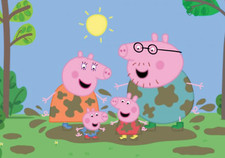 Peppa Pig Picture Poster Print Family Bedroom Wall Kids George Daddy Mummy Pigs