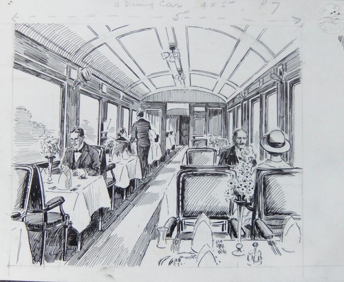 Dining car original ink - car",