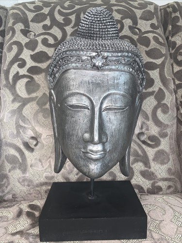 Buddha sculpture silver - buddha,