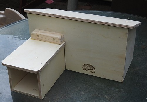 Wooden hedgehog house home - wooden,