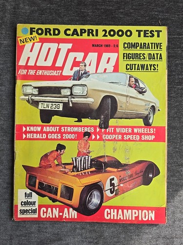 Hot car magazine march - hot, 1969