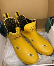 Joules Women  Wellibob  Ankle Wellies  - Yellow Bees - Adult 7