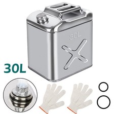 30L 304 Stainless Steel Jerry Can Fuel Gas Storage for Boat/4WD/Car/RV/Motor