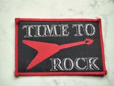 TIME TO ROCK  PATCH Original 1987 Vintage Aufnäher 10x7cm AC/DC Accept Metal 
