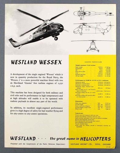 Westland wessex helicopter - westland, 2