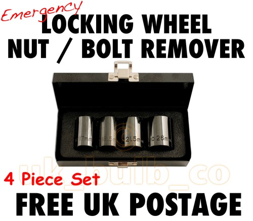 Locking wheel nut bolt - locking, remover