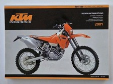 GOOD USED CONDITION GENUINE KTM 400/525 SX EXC MXC OWNERS MANUAL 2001 - 320598
