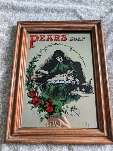 Vintage pears soap framed - vintage,