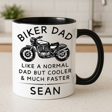 Personalised Biker Dad Mug |