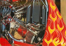 Picture Postcard-:THE ART OF THE HARLEY (DAVIDSON) FLAMED CHOPPER BY ARLEN NESS