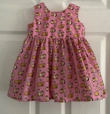 Cute Pink  Guineapig baby outfit with short sleeve jacket, dress & frilly pants