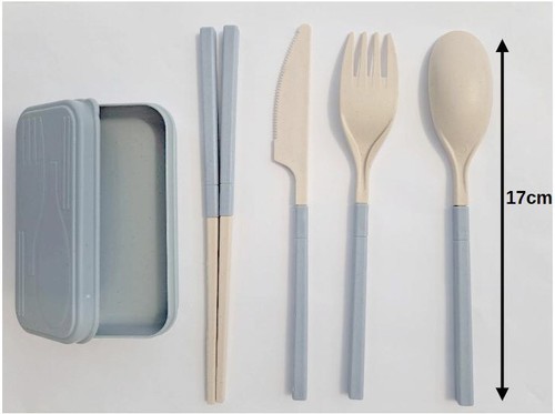 Wheat straw plastic cutlery - wheat,