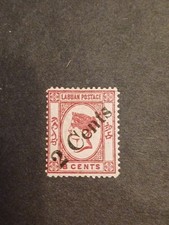 Labuan stamp SG26, 8 cents with 2 cents diagonal overprint, 1885 MM