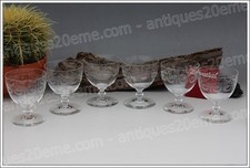 Set of 6 Baccarat Crystal Wine