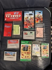 3 Nintendo Super Famicom SNES Theme Park, Sim City and Super Tetris 2 + Bombliss