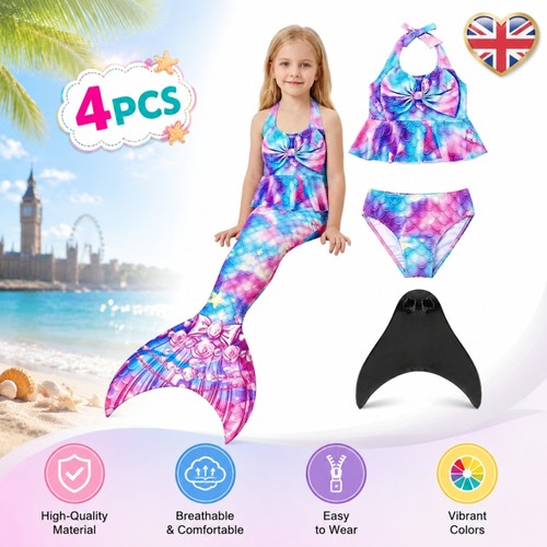 Mermaid tail swimsuit kids - mermaid,