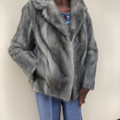 Silver mink coat - mink, size