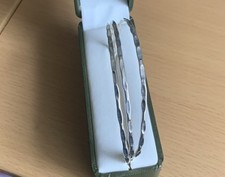 925 silver Set Of  3 Slip  On Bangles / Medium