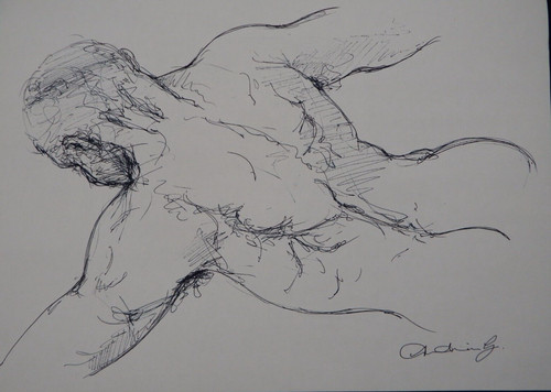 Ink drawing male - ink,