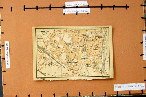 Old antique print map - antique, 1902