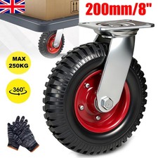 200mm / 8" Heavy Duty Castor 360° Swivel Wheel Industrial Trolley / Cart Caster