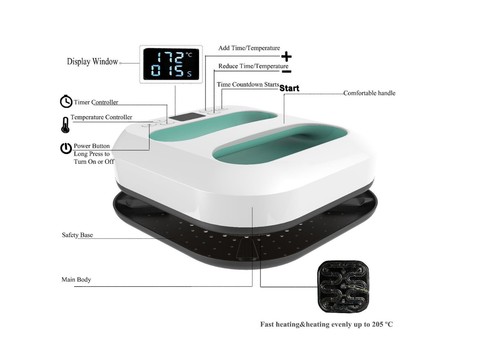 23x23cm portable heat press - heat,