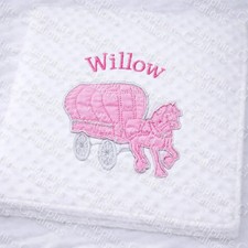 Pink Girls Embroidered