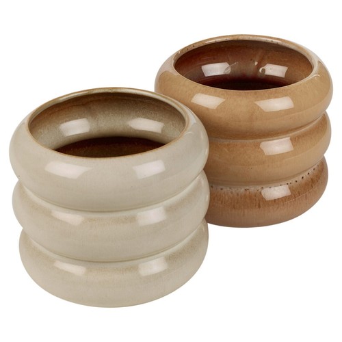 Glossy ceramic cactus tube - ceramic,