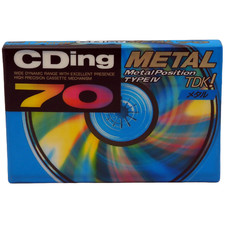TDK  METAL CDING 70 POSITION TYPE IV BLANK AUDIO CASSETTE TAPE (1994) NEW SEALED