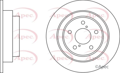 Apec brake disc rear single - apec,