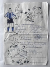 Sheffield Wednesday autograph sheet early 1990s including Trevor Francis
