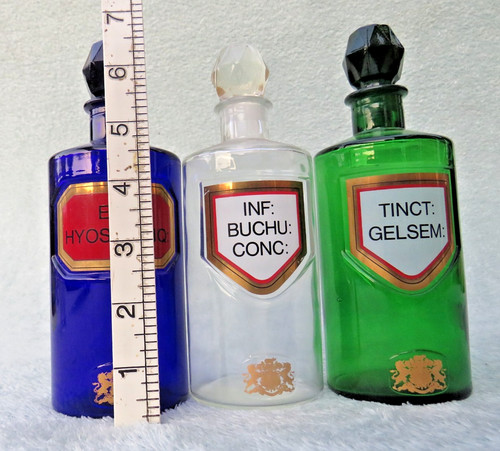Vintage apothecary chemist - 3x,