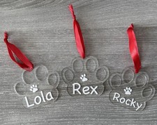 Baubles Personalised Dog Paw